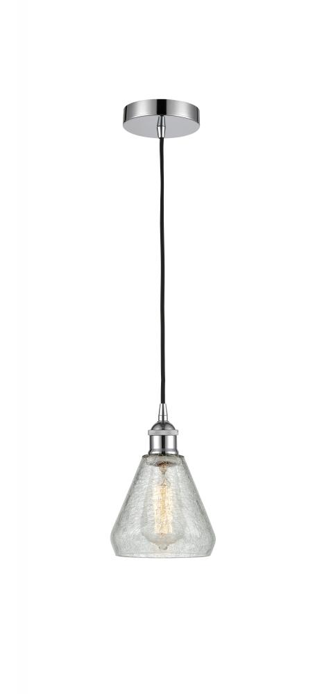 Conesus - 1 Light - 6 inch - Polished Chrome - Cord hung - Mini Pendant