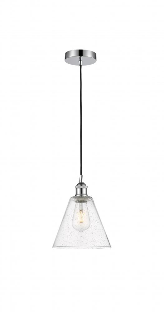 Berkshire - 1 Light - 8 inch - Polished Chrome - Cord hung - Mini Pendant