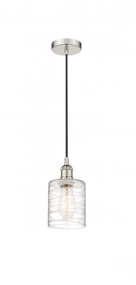 Cobbleskill - 1 Light - 5 inch - Polished Nickel - Cord hung - Mini Pendant