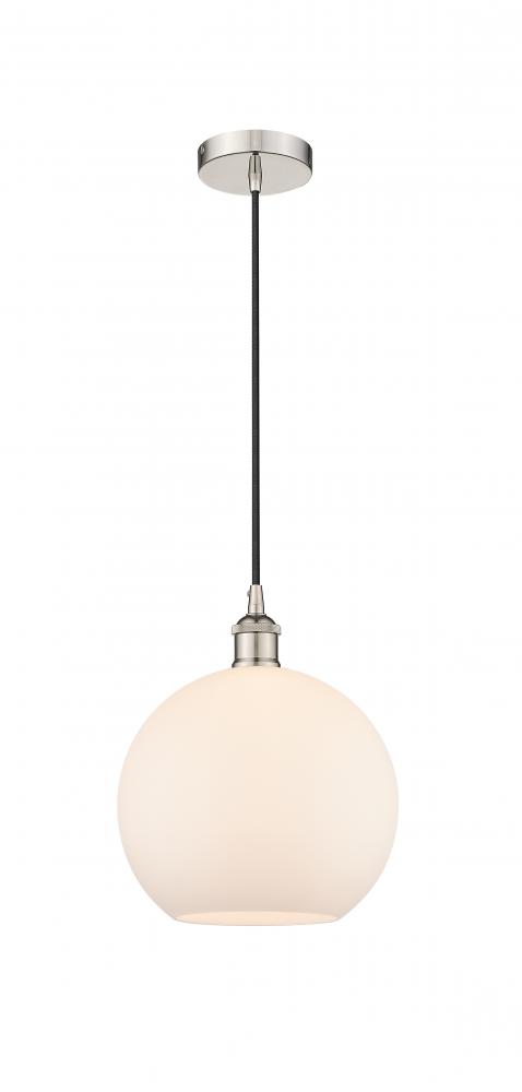 Athens - 1 Light - 10 inch - Polished Nickel - Cord hung - Mini Pendant