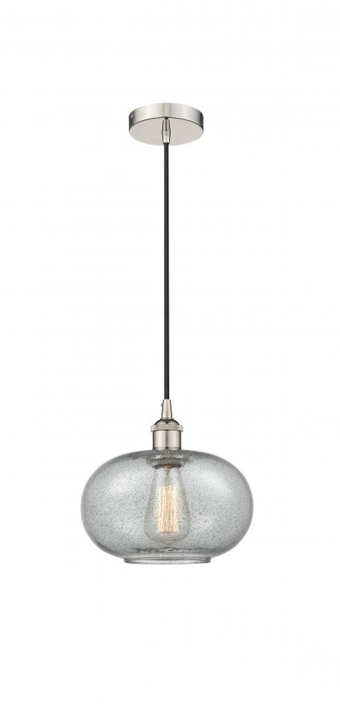 Gorham - 1 Light - 10 inch - Polished Nickel - Cord hung - Mini Pendant