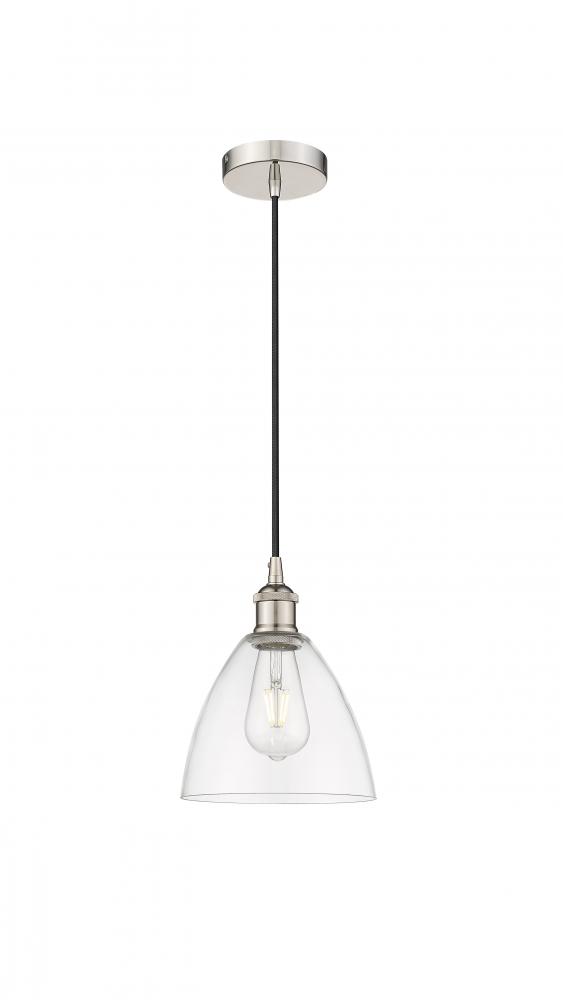 Bristol - 1 Light - 8 inch - Polished Nickel - Cord hung - Mini Pendant