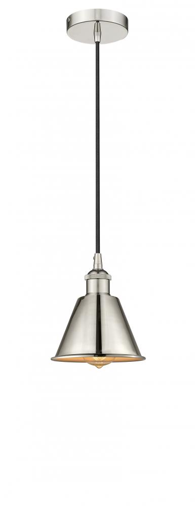 Edison - 1 Light - 7 inch - Polished Nickel - Mini Pendant