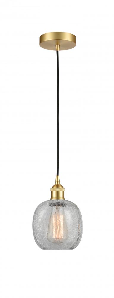 Belfast - 1 Light - 6 inch - Satin Gold - Cord hung - Mini Pendant