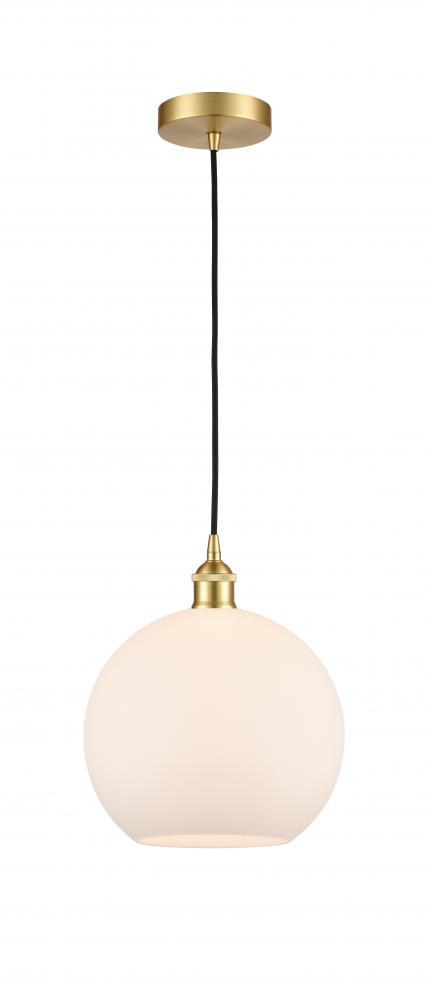 Athens - 1 Light - 10 inch - Satin Gold - Cord hung - Mini Pendant