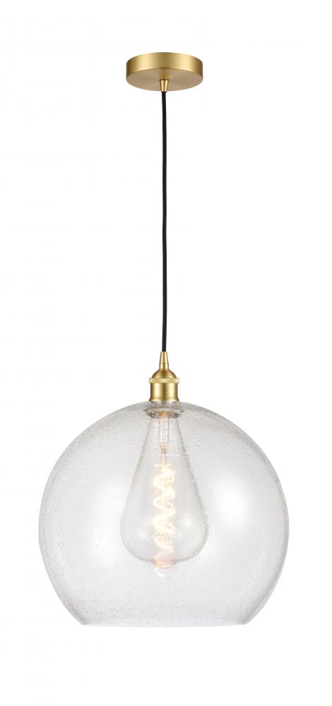 Athens - 1 Light - 14 inch - Satin Gold - Cord hung - Pendant