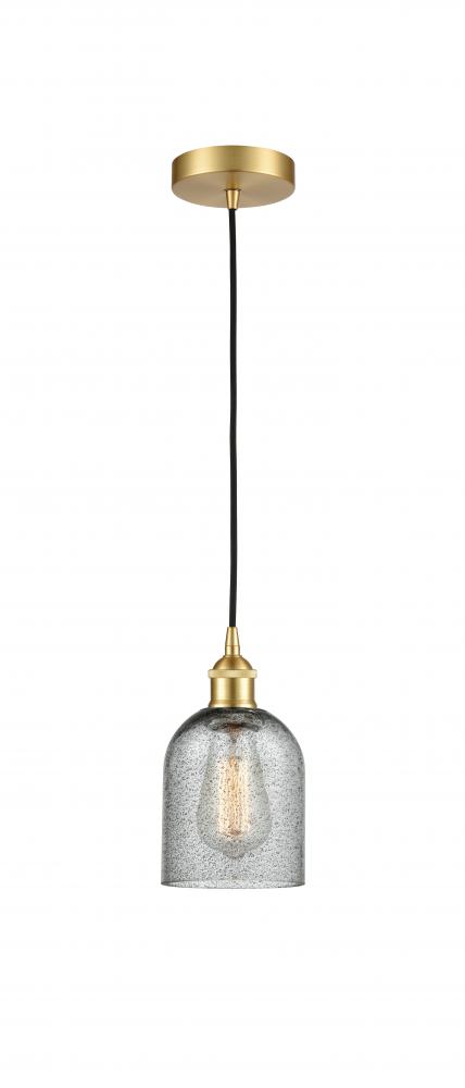 Caledonia - 1 Light - 5 inch - Satin Gold - Cord hung - Mini Pendant