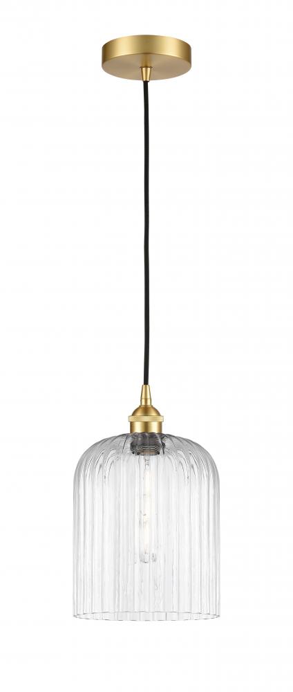 Bridal Veil - 1 Light - 5 inch - Satin Gold - Cord hung - Mini Pendant