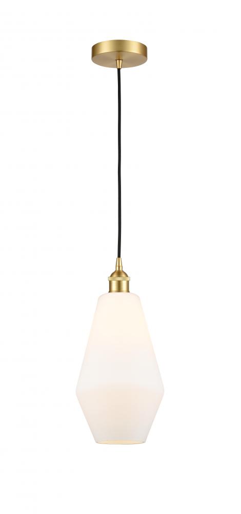 Cindyrella - 1 Light - 7 inch - Satin Gold - Cord hung - Mini Pendant