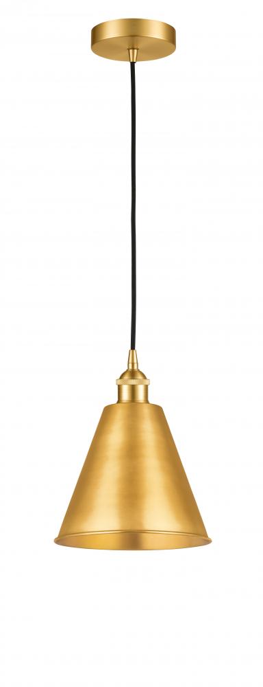 Berkshire - 1 Light - 8 inch - Satin Gold - Cord hung - Mini Pendant