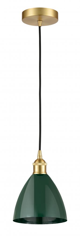 Plymouth - 1 Light - 8 inch - Satin Gold - Cord hung - Mini Pendant