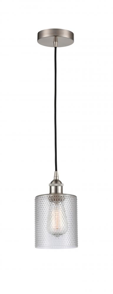 Cobbleskill - 1 Light - 5 inch - Brushed Satin Nickel - Cord hung - Mini Pendant