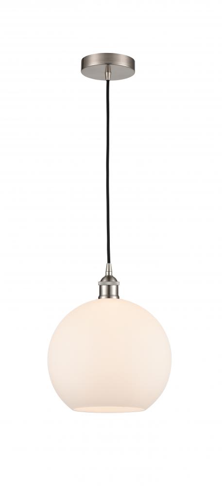 Athens - 1 Light - 10 inch - Brushed Satin Nickel - Cord hung - Mini Pendant