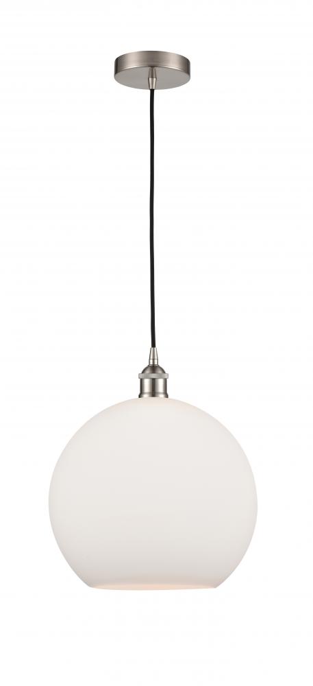 Athens - 1 Light - 12 inch - Brushed Satin Nickel - Cord hung - Mini Pendant