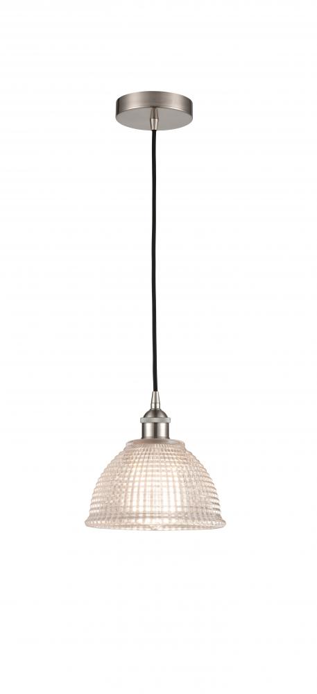 Arietta - 1 Light - 8 inch - Brushed Satin Nickel - Cord hung - Mini Pendant