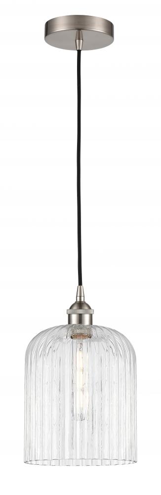 Bridal Veil - 1 Light - 5 inch - Brushed Satin Nickel - Cord hung - Mini Pendant