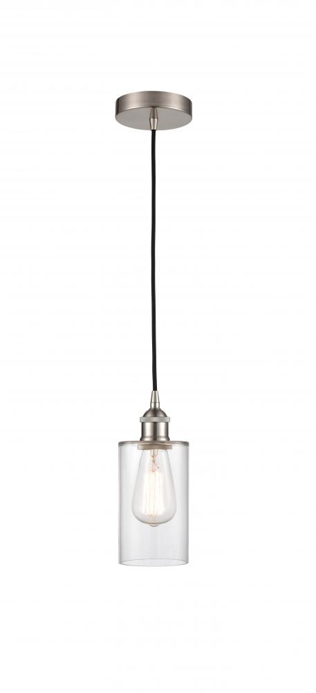 Clymer - 1 Light - 4 inch - Brushed Satin Nickel - Cord hung - Mini Pendant