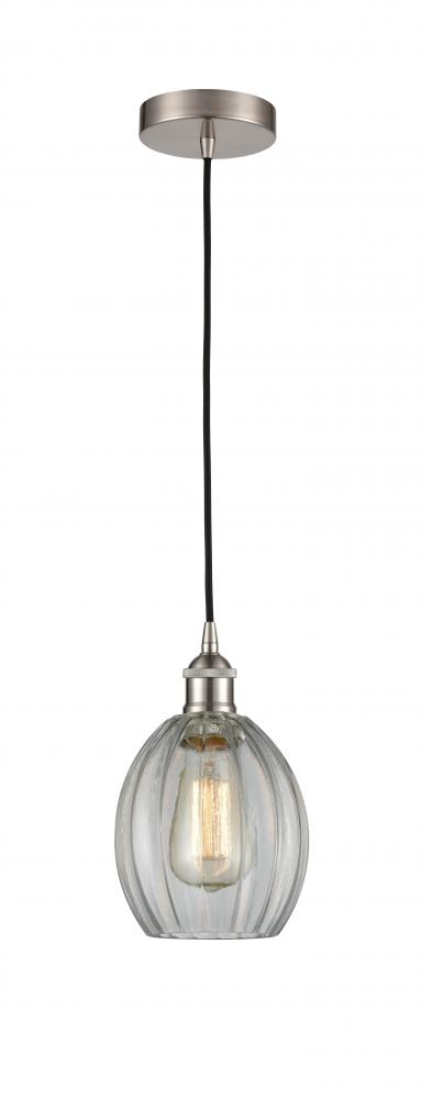 Eaton - 1 Light - 6 inch - Brushed Satin Nickel - Cord hung - Mini Pendant