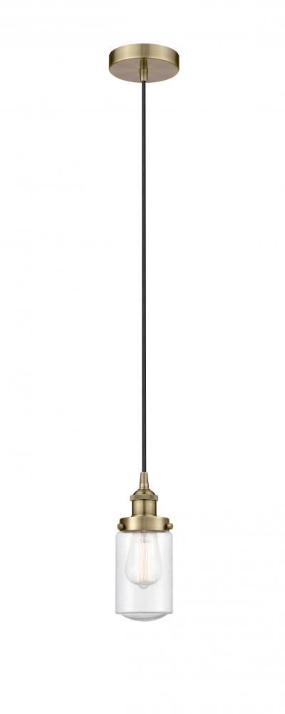 Dover - 1 Light - 5 inch - Antique Brass - Cord hung - Mini Pendant