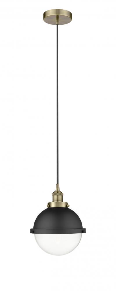 Hampden - 1 Light - 9 inch - Black Antique Brass - Cord hung - Mini Pendant