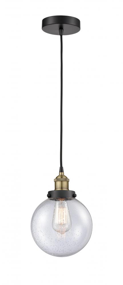 Beacon - 1 Light - 8 inch - Black Antique Brass - Cord hung - Mini Pendant