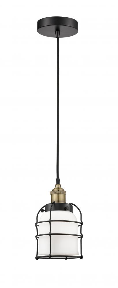 Bell Cage - 1 Light - 6 inch - Satin Gold - Mini Pendant