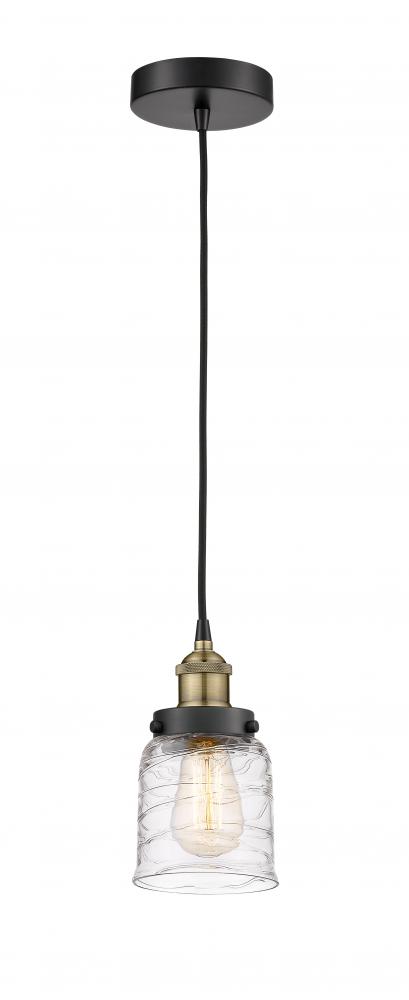 Bell - 1 Light - 5 inch - Black Antique Brass - Cord hung - Mini Pendant