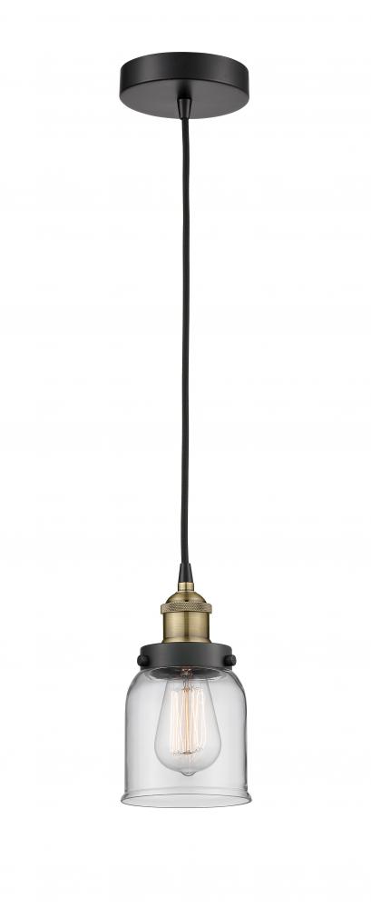 Bell - 1 Light - 5 inch - Black Antique Brass - Cord hung - Mini Pendant