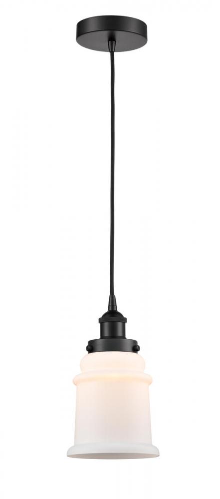 Canton - 1 Light - 6 inch - Matte Black - Cord hung - Mini Pendant