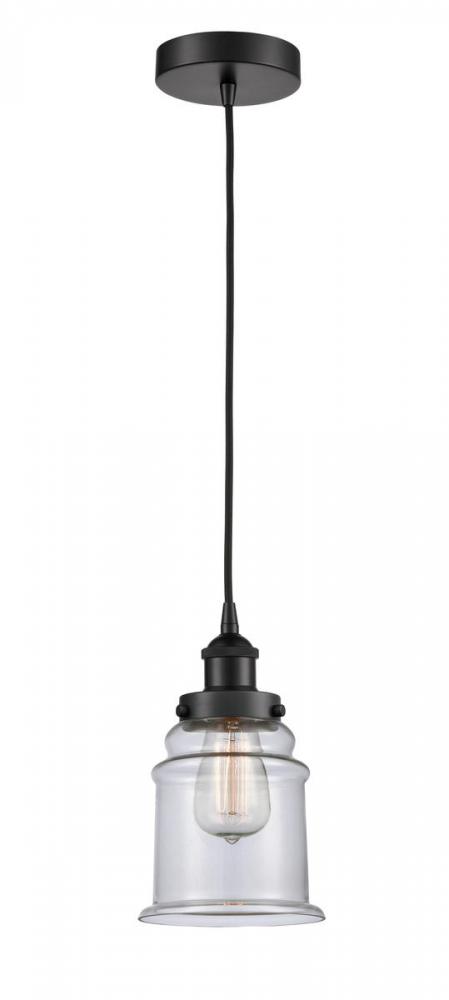 Canton - 1 Light - 6 inch - Matte Black - Cord hung - Mini Pendant