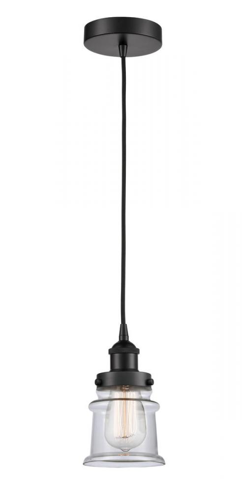 Canton - 1 Light - 5 inch - Matte Black - Cord hung - Mini Pendant