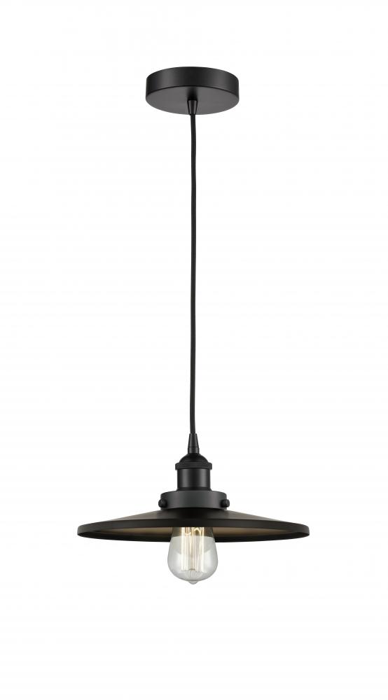 Appalachian - 1 Light - 12 inch - Matte Black - Cord hung - Mini Pendant