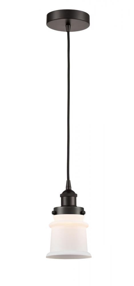 Canton - 1 Light - 5 inch - Oil Rubbed Bronze - Cord hung - Mini Pendant