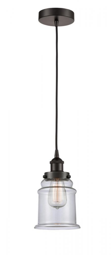 Canton - 1 Light - 6 inch - Oil Rubbed Bronze - Cord hung - Mini Pendant