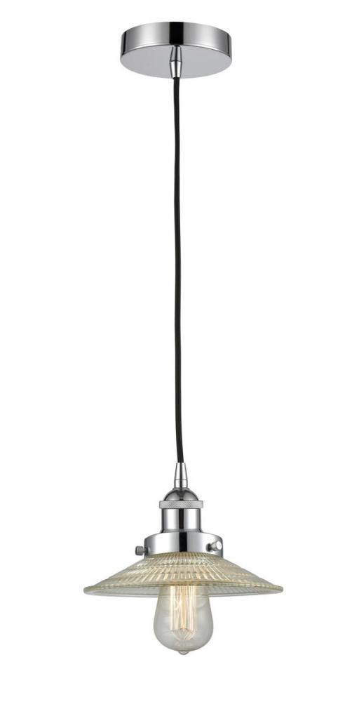 Halophane - 1 Light - 9 inch - Polished Chrome - Cord hung - Mini Pendant