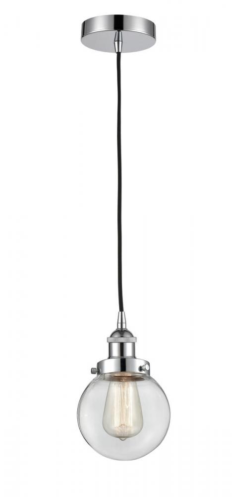 Beacon - 1 Light - 6 inch - Polished Chrome - Cord hung - Mini Pendant