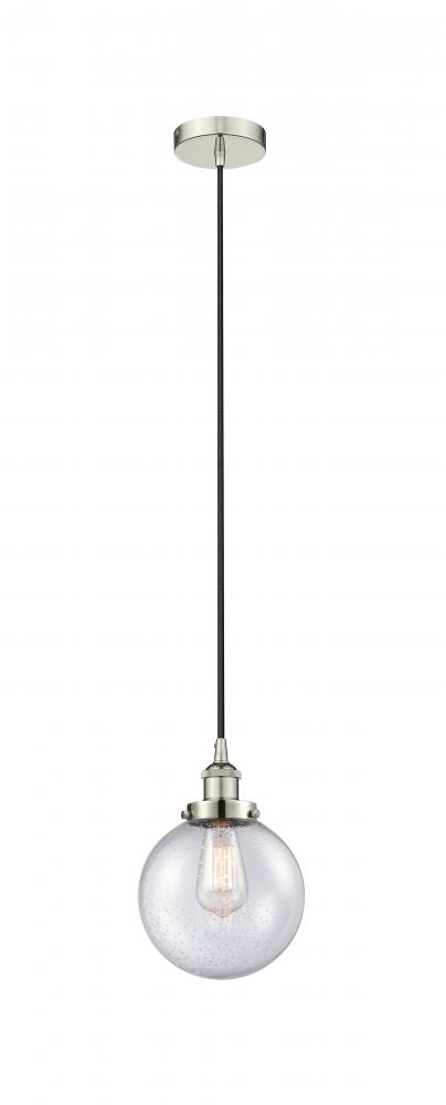 Beacon - 1 Light - 8 inch - Polished Nickel - Cord hung - Mini Pendant