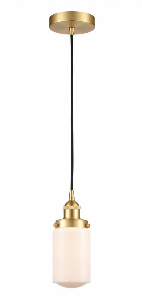 Dover - 1 Light - 5 inch - Satin Gold - Cord hung - Mini Pendant