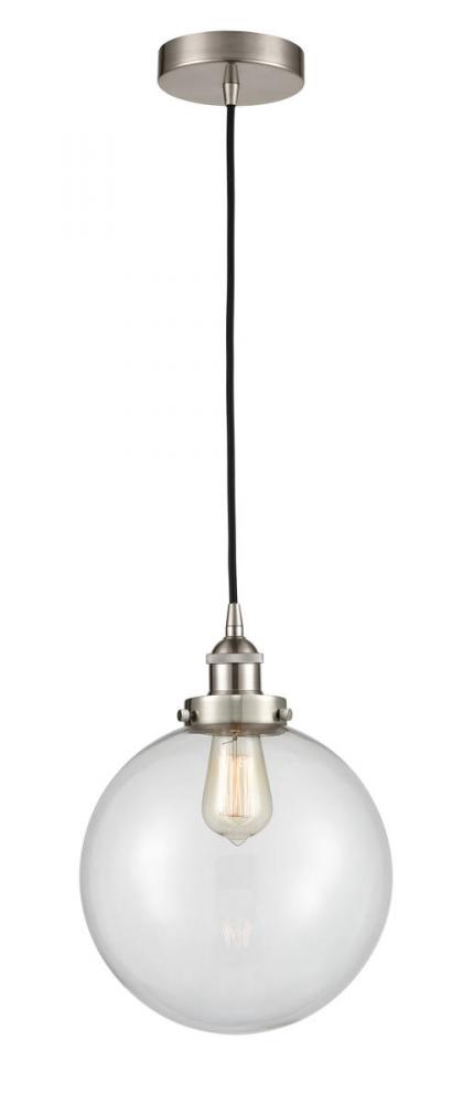 Beacon - 1 Light - 10 inch - Brushed Satin Nickel - Cord hung - Mini Pendant