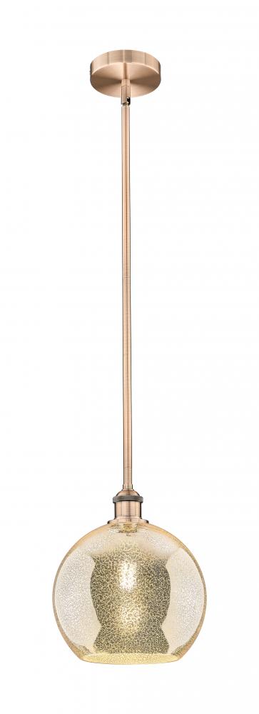 Athens - 1 Light - 10 inch - Antique Copper - Cord hung - Mini Pendant