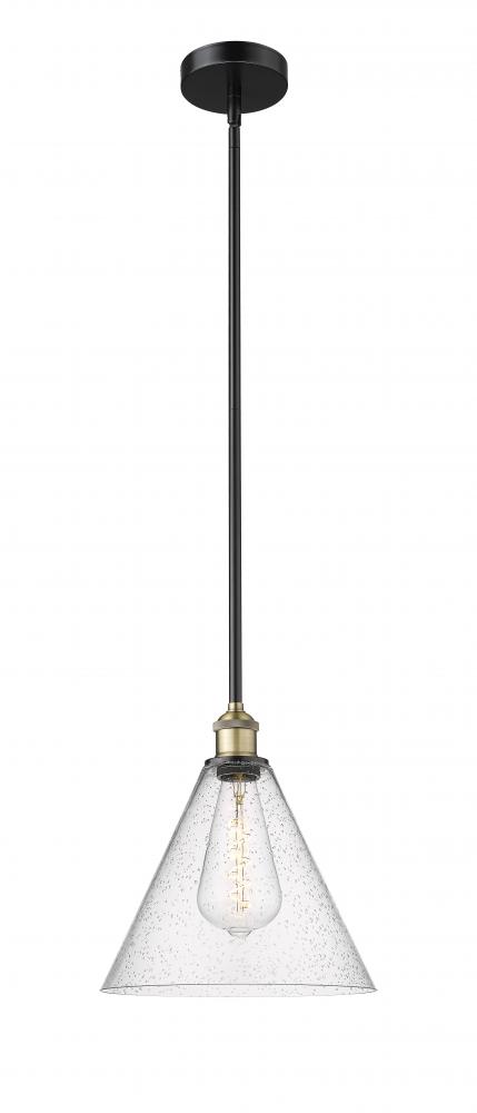 Berkshire - 1 Light - 12 inch - Black Antique Brass - Cord hung - Mini Pendant