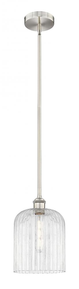 Bridal Veil - 1 Light - 5 inch - Brushed Satin Nickel - Cord hung - Mini Pendant