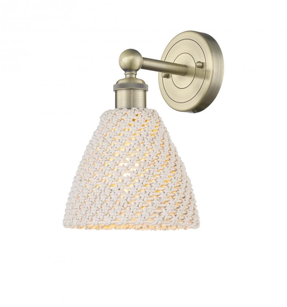 Bristol Natural - 1 Light - 8 inch - Antique Brass - Sconce