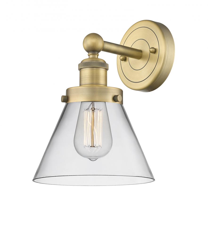 Cone - 1 Light - 8 inch - Brushed Brass - Sconce