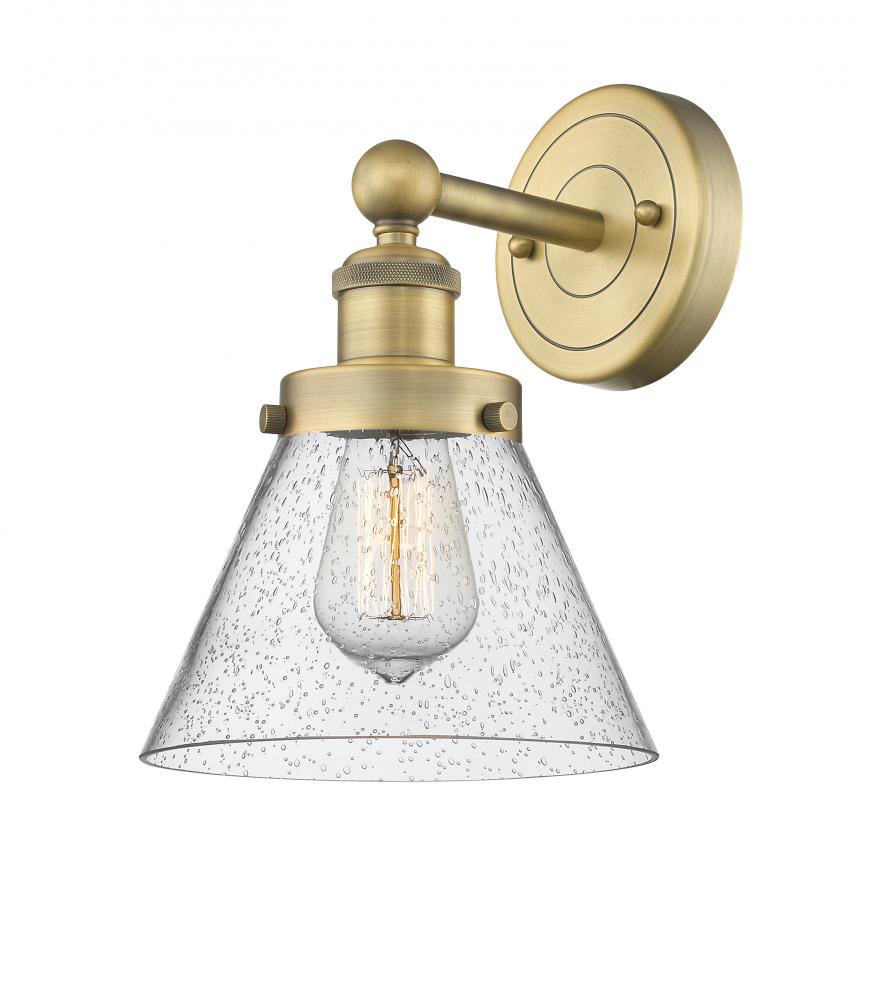 Cone - 1 Light - 8 inch - Brushed Brass - Sconce