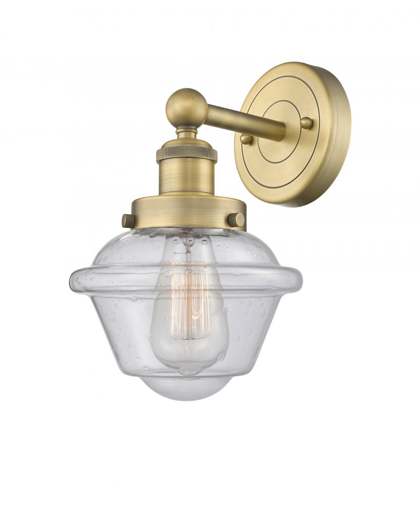 Oxford - 1 Light - 7 inch - Brushed Brass - Sconce