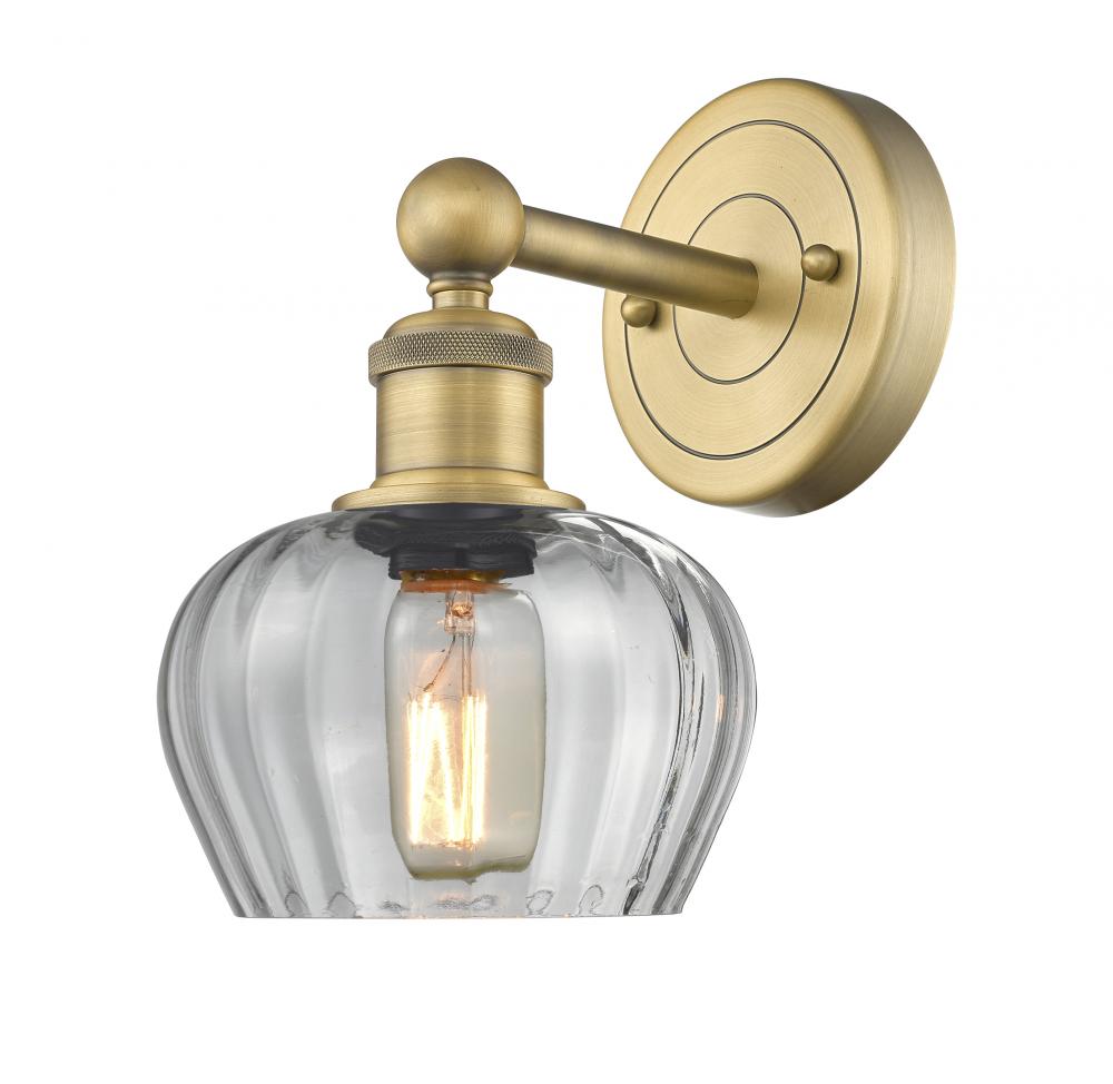 Fenton - 1 Light - 7 inch - Brushed Brass - Sconce