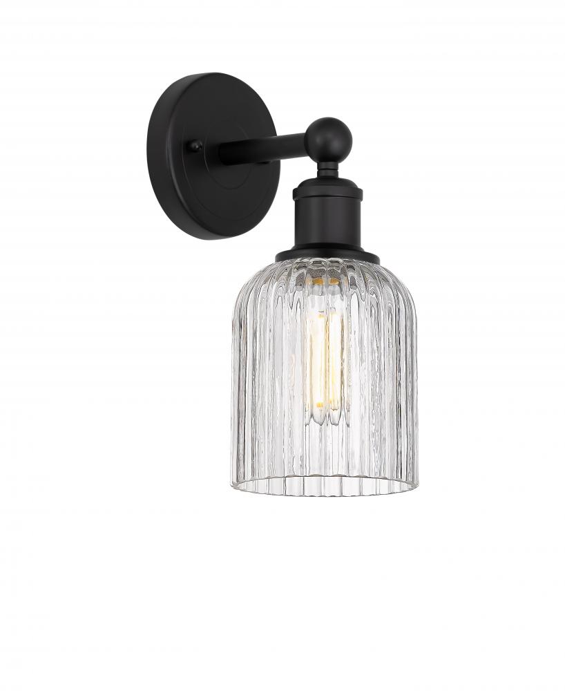 Bridal Veil - 1 Light - 5 inch - Matte Black - Sconce