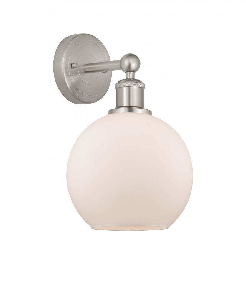 Athens - 1 Light - 8 inch - Satin Nickel - Sconce