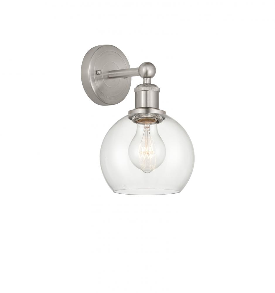 Athens - 1 Light - 6 inch - Brushed Satin Nickel - Sconce